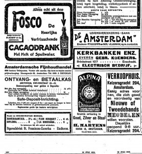 Advertentie uit 1915